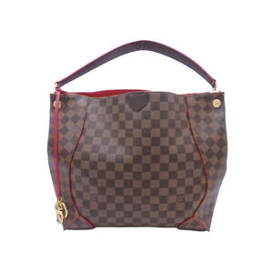 Louis Vuitton Damier Ebene Brown Kaisa Hobo Shoulder Bag Brown Canvas